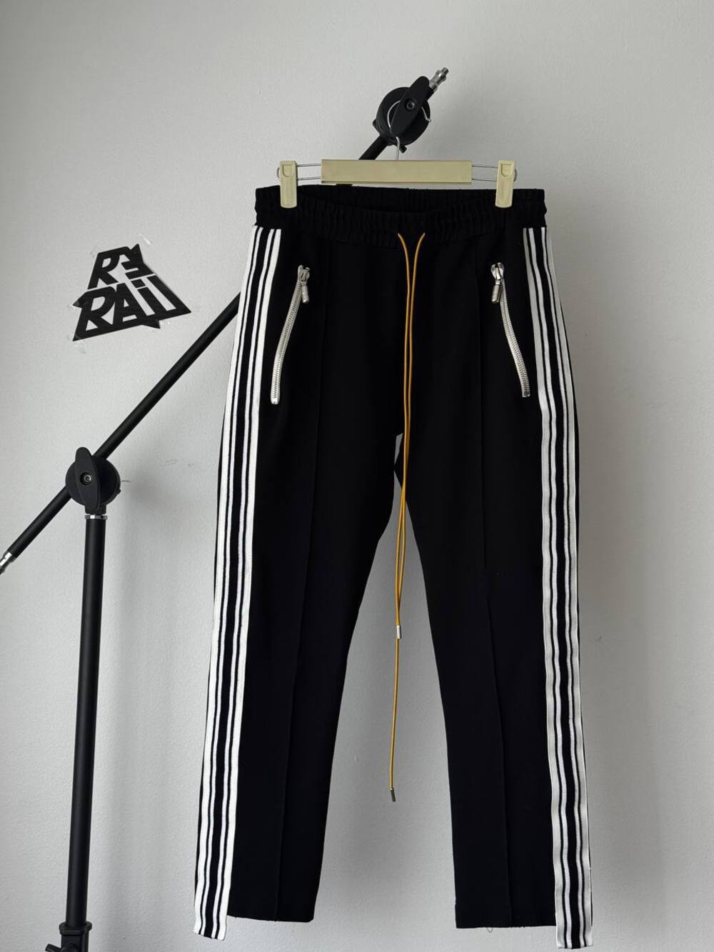 Rhude Traxedo Black Side-Stripe Track Pants Size S